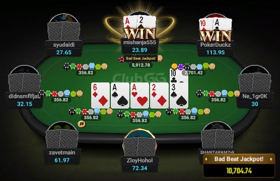 Online poker table